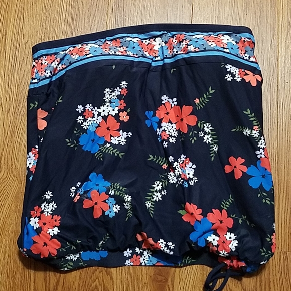 Michael Kors Floral Print Bandeau Tankini Top - Picture 3 of 4